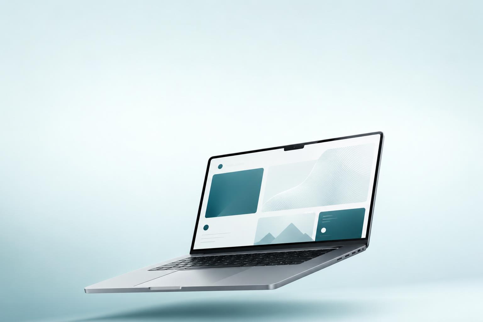 Laptop mit Website-Layout
